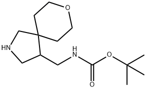 Carbamic acid, N-(8-oxa-2-azaspiro[4.5]dec-4-ylmethyl)-, 1,1-dimethylethyl ester Structure