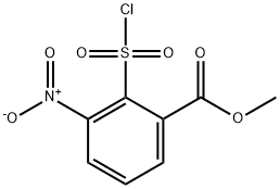 Benzoic acid, 2-(chlorosulfonyl)-3-nitro-, methyl ester 구조식 이미지