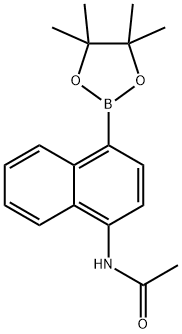 Acetamide, N-[4-(4,4,5,5-tetramethyl-1,3,2-dioxaborolan-2-yl)-1-naphthalenyl]- Structure