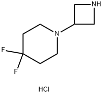 1-(Azetidin-3-yl)-4,4-difluoropiperidine hydrochloride Structure