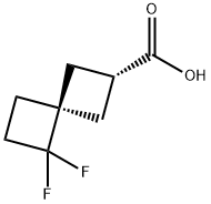 (2S,4R)-5,5-Difluorospiro[3.3]heptane-2-carboxylic acid Structure