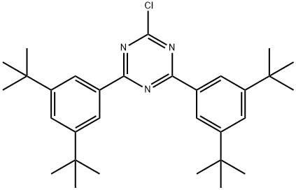 2,4-Bis[3,5-bis(l,1-dimethylethyl)phenyl]6-ch loro-1,3,5-triazine Structure