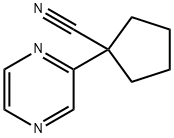 Cyclopentanecarbonitrile, 1-(2-pyrazinyl)- 구조식 이미지