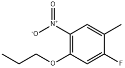 Benzene, 1-fluoro-2-methyl-4-nitro-5-propoxy- Structure