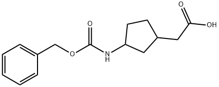 Cyclopentaneacetic acid, 3-[[(phenylmethoxy)carbonyl]amino]- Structure