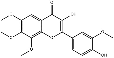 4’-hydroxy-6,7,8,3’-tetramethoxyflavonol Structure