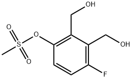 1,2-Benzenedimethanol, 3-fluoro-6-[(methylsulfonyl)oxy]- Structure