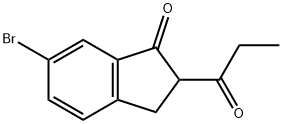 1H-Inden-1-one, 6-bromo-2,3-dihydro-2-(1-oxopropyl)- Structure