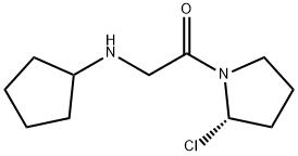 Ethanone, 1-[(2S)-2-chloro-1-pyrrolidinyl]-2-(cyclopentylamino)- Structure