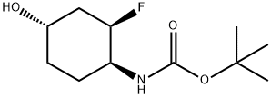 Carbamic acid, N-[(1S,2R,4S)-2-fluoro-4-hydroxycyclohexyl]-, 1,1-dimethylethyl ester Structure