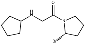 Ethanone, 1-[(2S)-2-bromo-1-pyrrolidinyl]-2-(cyclopentylamino)- Structure