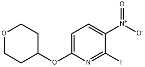 Pyridine, 2-fluoro-3-nitro-6-[(tetrahydro-2H-pyran-4-yl)oxy]- Structure