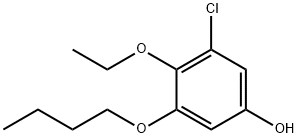 Phenol, 3-butoxy-5-chloro-4-ethoxy- Structure