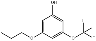 Phenol, 3-propoxy-5-(trifluoromethoxy)- Structure