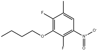 Benzene, 3-butoxy-2,4-difluoro-1-methyl-5-nitro- Structure