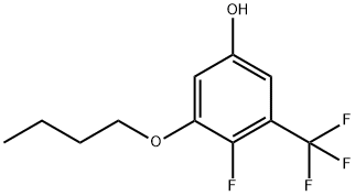 Phenol, 3-butoxy-4-fluoro-5-(trifluoromethyl)- Structure