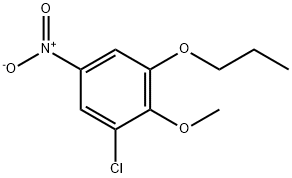 Benzene, 1-chloro-2-methoxy-5-nitro-3-propoxy- Structure