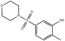 Phenol, 2-methyl-5-(4-morpholinylsulfonyl)- Structure