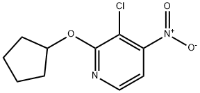 Pyridine, 3-chloro-2-(cyclopentyloxy)-4-nitro- Structure