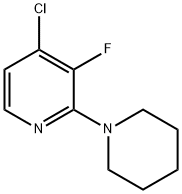 Pyridine, 4-chloro-3-fluoro-2-(1-piperidinyl)- Structure