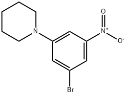 Piperidine, 1-(3-bromo-5-nitrophenyl)- Structure