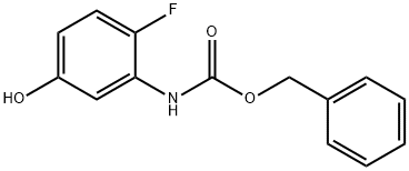 Carbamic acid, N-(2-fluoro-5-hydroxyphenyl)-, phenylmethyl ester Structure