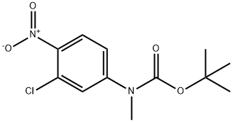 Carbamic acid, N-(3-chloro-4-nitrophenyl)-N-methyl-, 1,1-dimethylethyl ester Structure