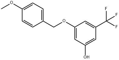 Phenol, 3-[(4-methoxyphenyl)methoxy]-5-(trifluoromethyl)- Structure