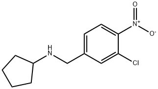 Benzenemethanamine, 3-chloro-N-cyclopentyl-4-nitro- Structure