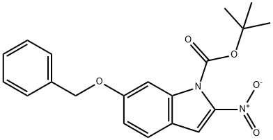 1H-Indole-1-carboxylic acid, 2-nitro-6-(phenylmethoxy)-, 1,1-dimethylethyl ester Structure