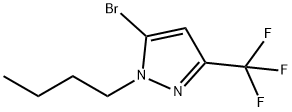 1H-Pyrazole, 5-bromo-1-butyl-3-(trifluoromethyl)- Structure