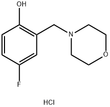 4-fluoro-2-(morpholin-4-ylmethyl)phenol hydrochloride Structure