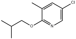 Pyridine, 5-chloro-3-methyl-2-(2-methylpropoxy)- Structure