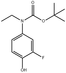 Carbamic acid, N-ethyl-N-(3-fluoro-4-hydroxyphenyl)-, 1,1-dimethylethyl ester Structure