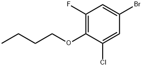 Benzene, 5-bromo-2-butoxy-1-chloro-3-fluoro- Structure