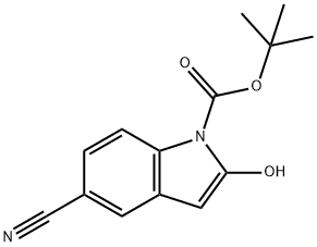 1H-Indole-1-carboxylic acid, 5-cyano-2-hydroxy-, 1,1-dimethylethyl ester Structure