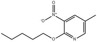 Pyridine, 5-methyl-3-nitro-2-(pentyloxy)- Structure