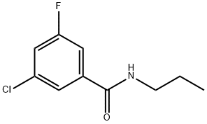 Benzamide, 3-chloro-5-fluoro-N-propyl- 구조식 이미지