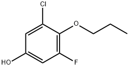 Phenol, 3-chloro-5-fluoro-4-propoxy- Structure