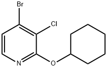 Pyridine, 4-bromo-3-chloro-2-(cyclohexyloxy)- 구조식 이미지