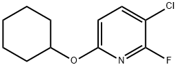 Pyridine, 3-chloro-6-(cyclohexyloxy)-2-fluoro- Structure