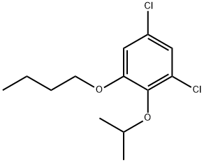 Benzene, 1-butoxy-3,5-dichloro-2-(1-methylethoxy)- Structure