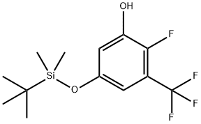 Phenol, 5-[[(1,1-dimethylethyl)dimethylsilyl]oxy]-2-fluoro-3-(trifluoromethyl)- Structure