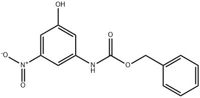 Carbamic acid, N-(3-hydroxy-5-nitrophenyl)-, phenylmethyl ester Structure