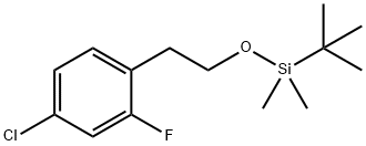 Benzene, 4-chloro-1-[2-[[(1,1-dimethylethyl)dimethylsilyl]oxy]ethyl]-2-fluoro- Structure