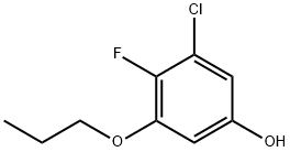 Phenol, 3-chloro-4-fluoro-5-propoxy- Structure