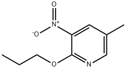 Pyridine, 5-methyl-3-nitro-2-propoxy- Structure