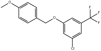 Benzene, 1-chloro-3-[(4-methoxyphenyl)methoxy]-5-(trifluoromethyl)- Structure