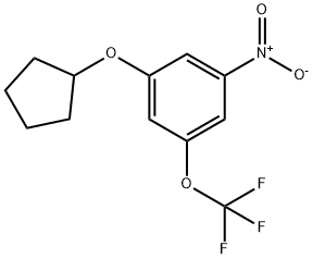 Benzene, 1-(cyclopentyloxy)-3-nitro-5-(trifluoromethoxy)- Structure