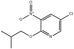 Pyridine, 5-chloro-2-(2-methylpropoxy)-3-nitro- Structure